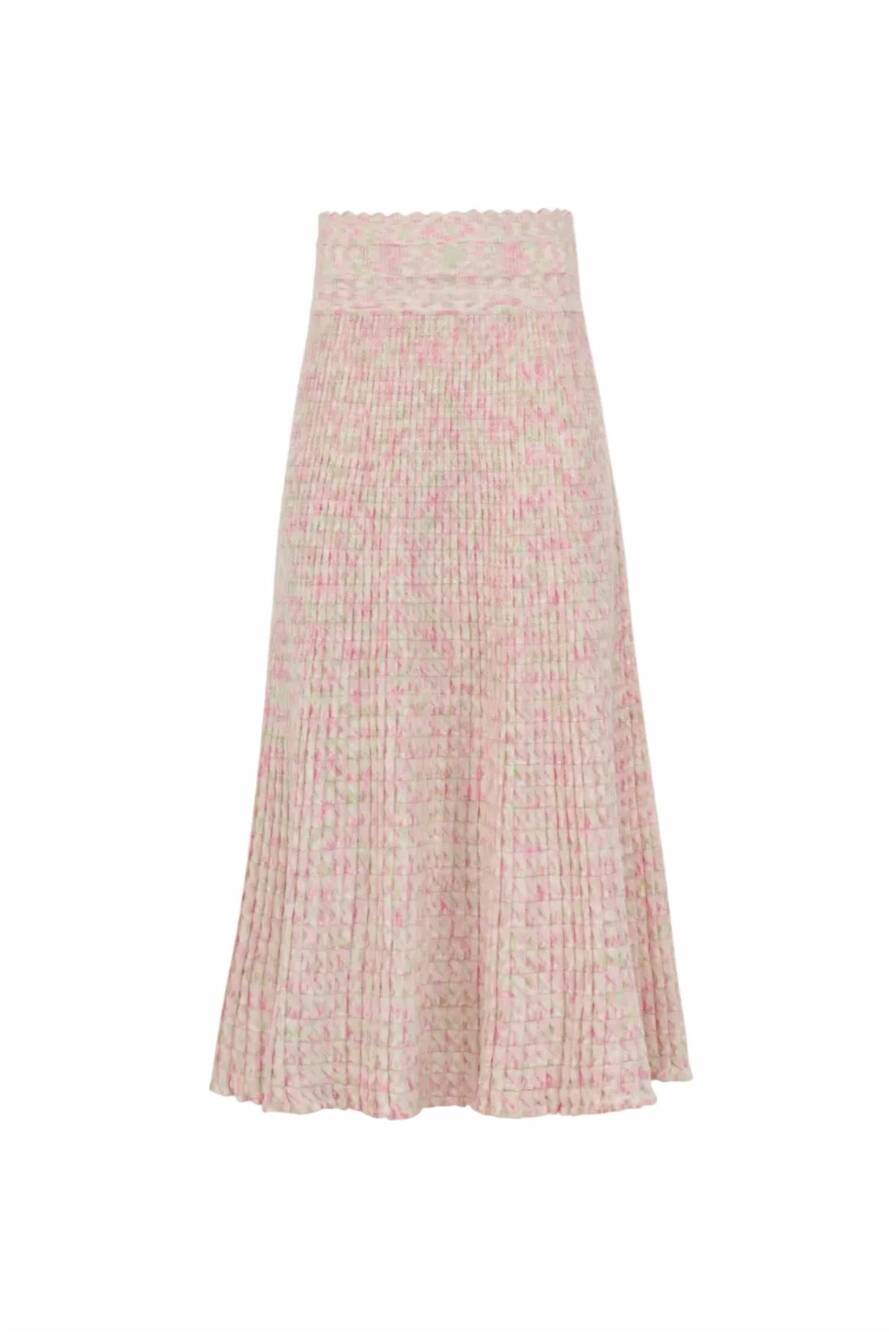NEW MOLLI cocktail knit skirt in rose - Picture 3 of 3